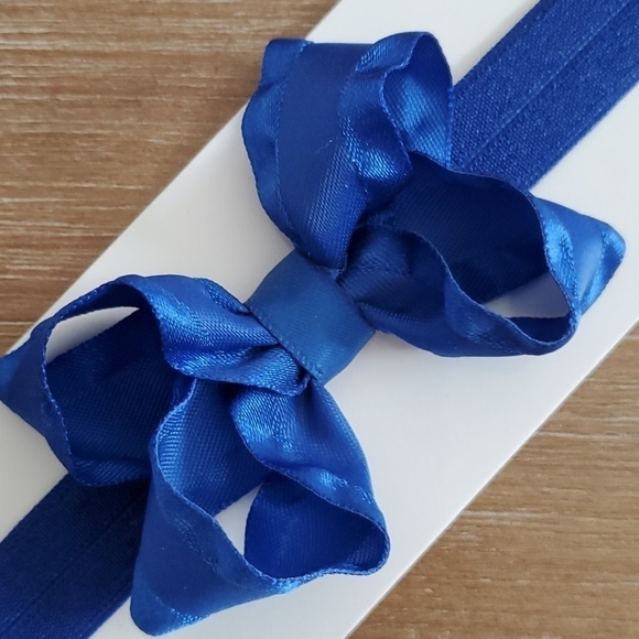 NWT Ruffle Bow Headband - Picture 2 of 2